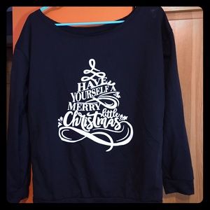 Black long sleeve Christmas shirt